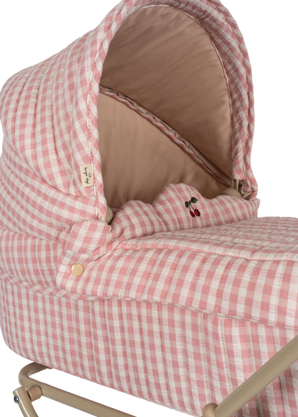 Konges Sløjd Poppenwagen/Doll Pram Vintage - Opvouwbaar - Powder Pink Check