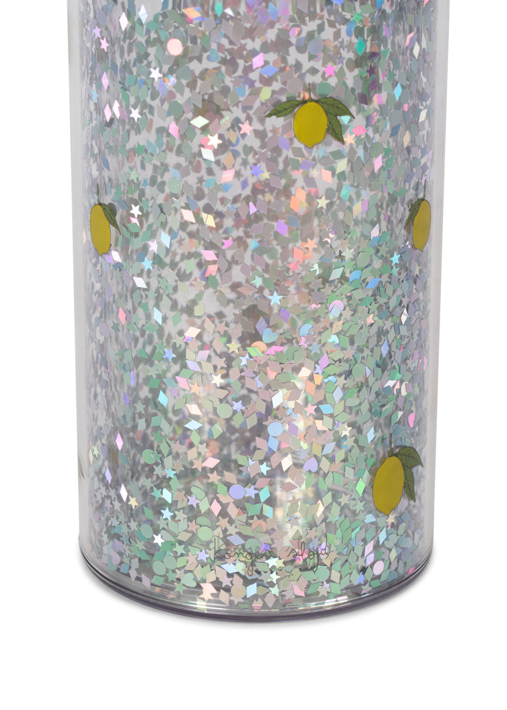 Konges Sløjd Glitter Thermo Drinkfles 420ml - Lemon