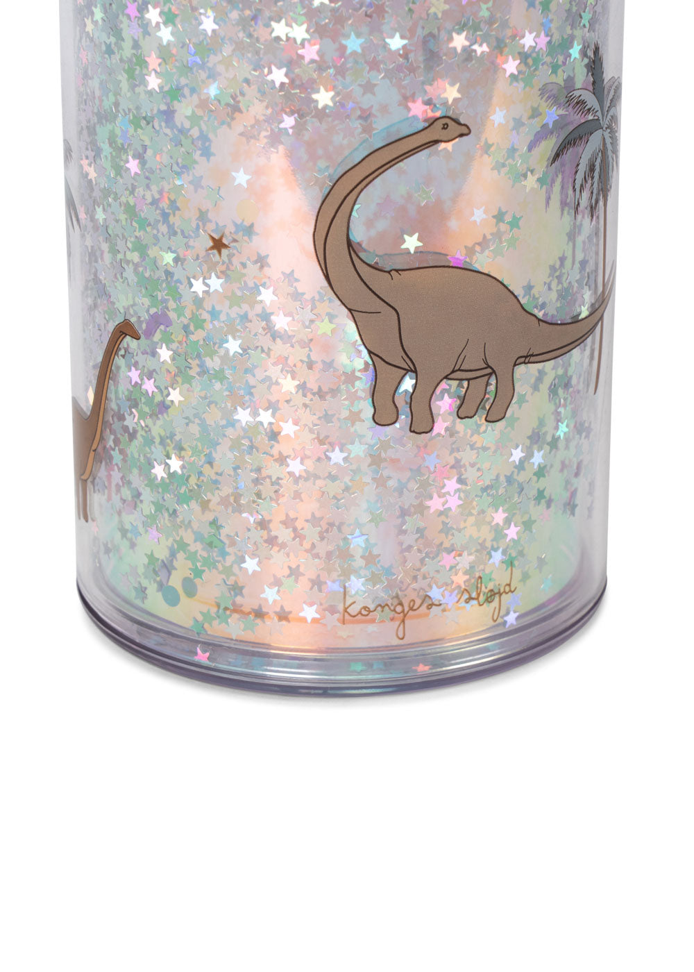 Konges Sløjd Glitter Thermo Drinkfles 420ml - Dino