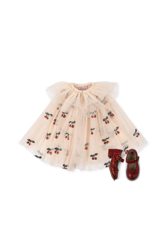 Konges Sløjd Dress Up Dressing Glitter Feetje - Cape And Shoes - Ma Grand Cerise