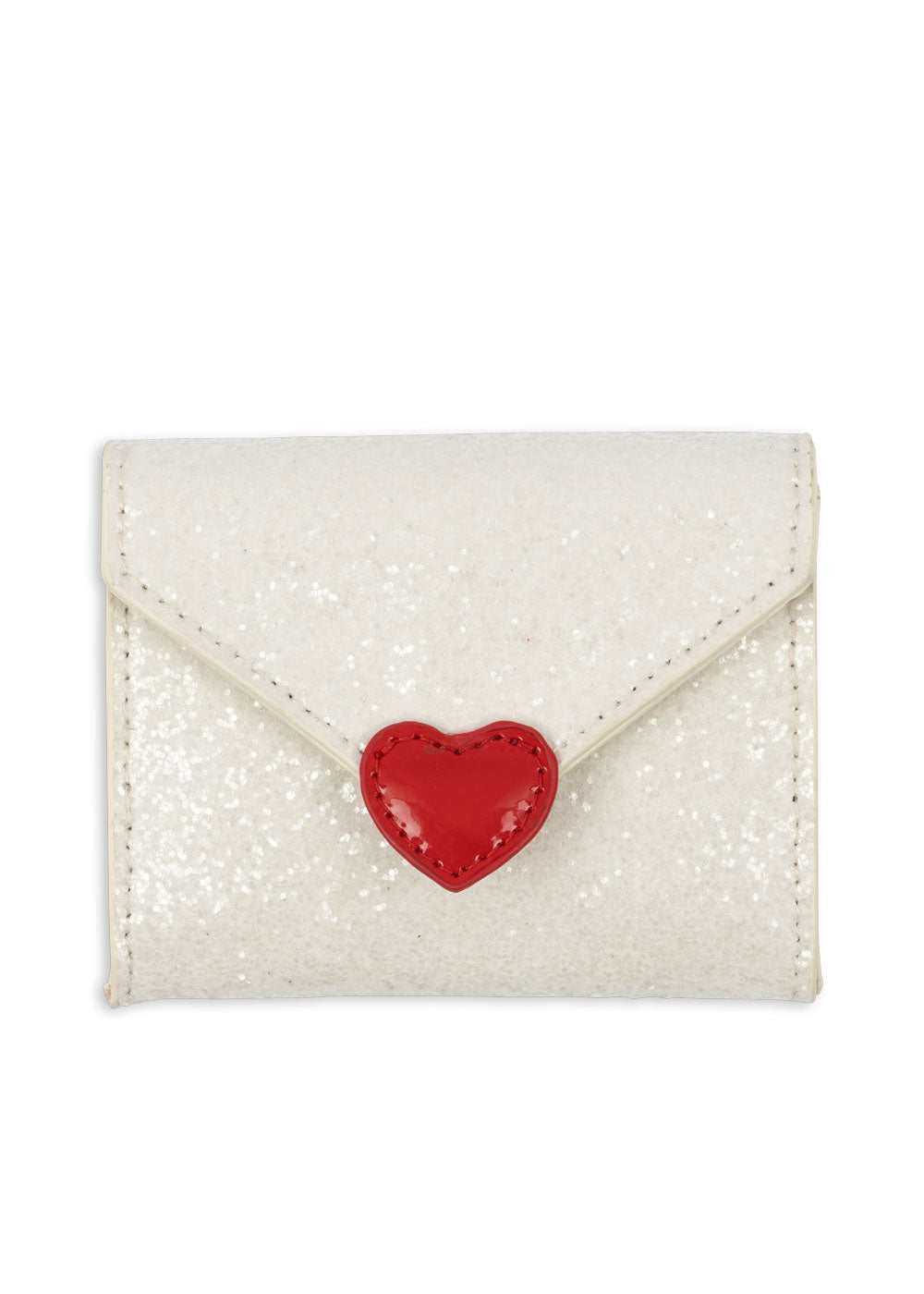 Konges Sløjd Love Letter Portemonnee met glitter - Cream Glitter