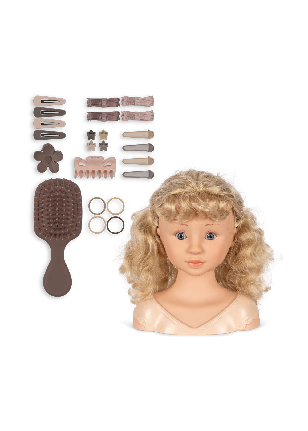 Konges Sløjd doll bust with hair accessories - Suitable from 3 years 