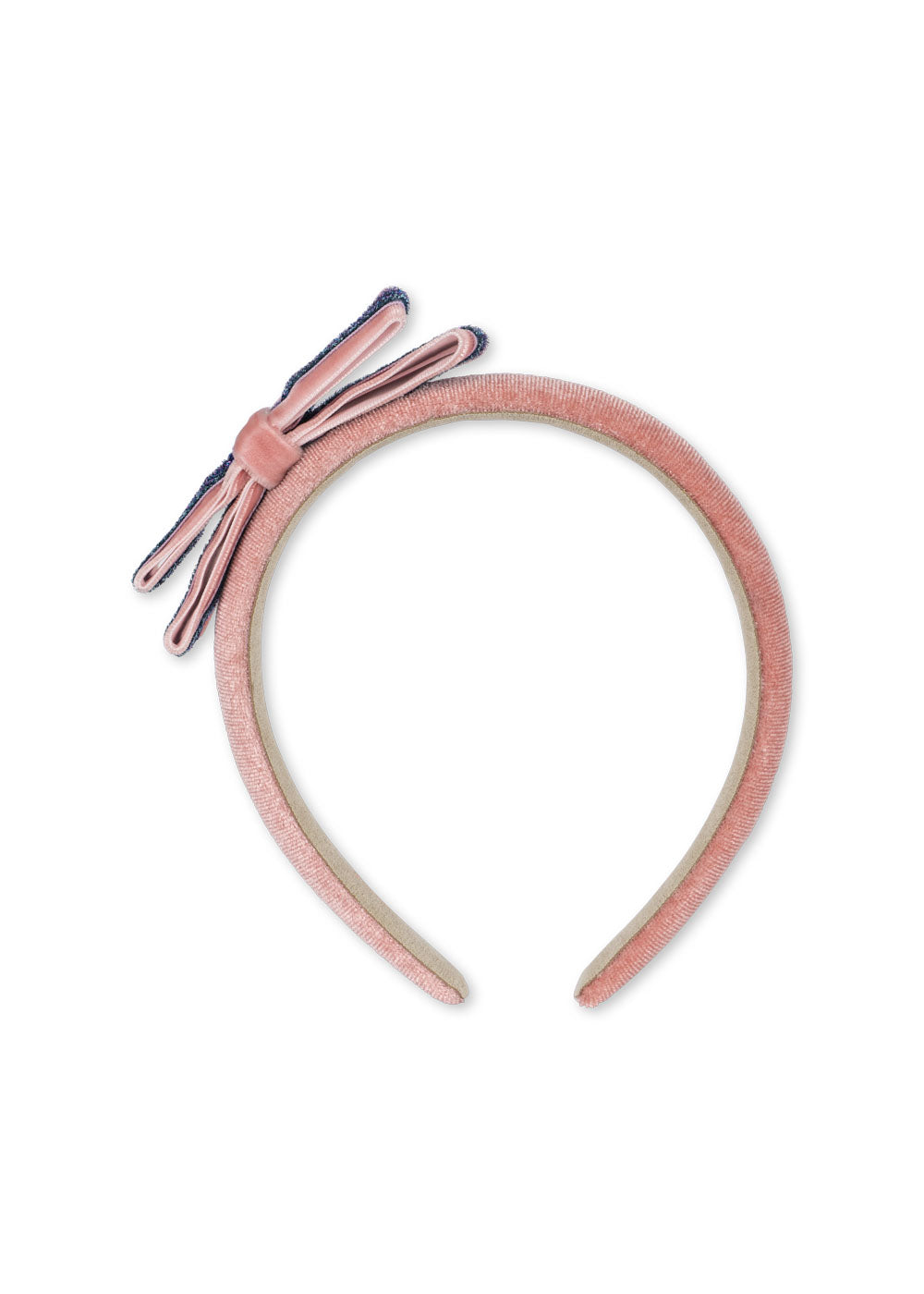 Konges Sløjd Velvet Bow Haarband/Diadeem - Mellow Rose