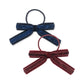 Konges Sløjd Velvet Bow Elastieken - Set van 2 stuks - Red/Navy