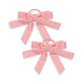 Konges Sløjd Velvet Bow Elastieken - Set van 2 stuks - Peony Pink