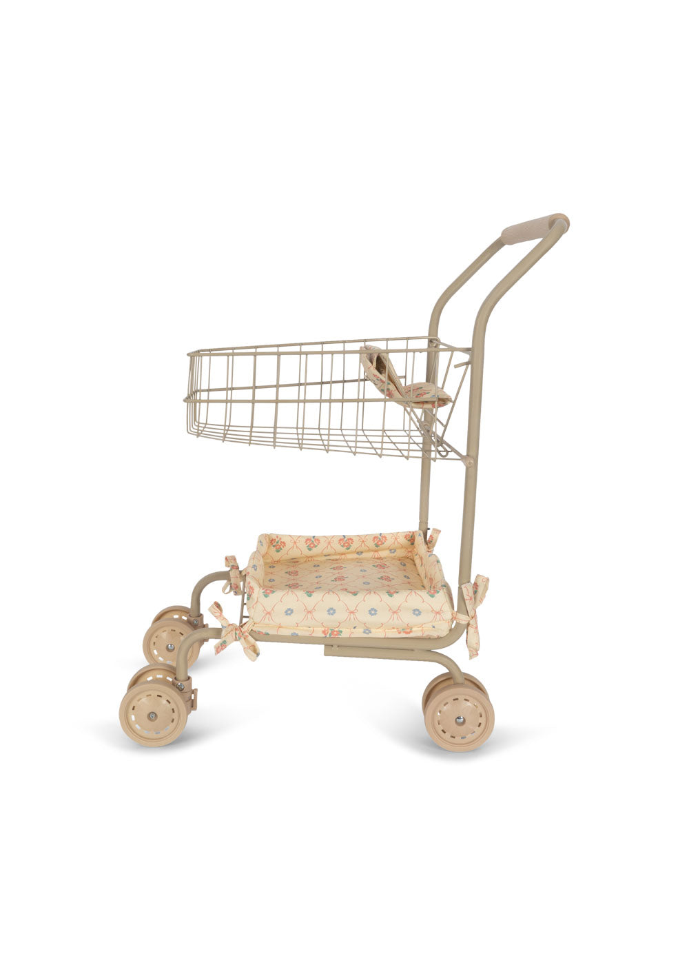 Konges Sløjd Supermarkt winkelwagen / shopping trolley - Met poppenzitje - Fleur Decor