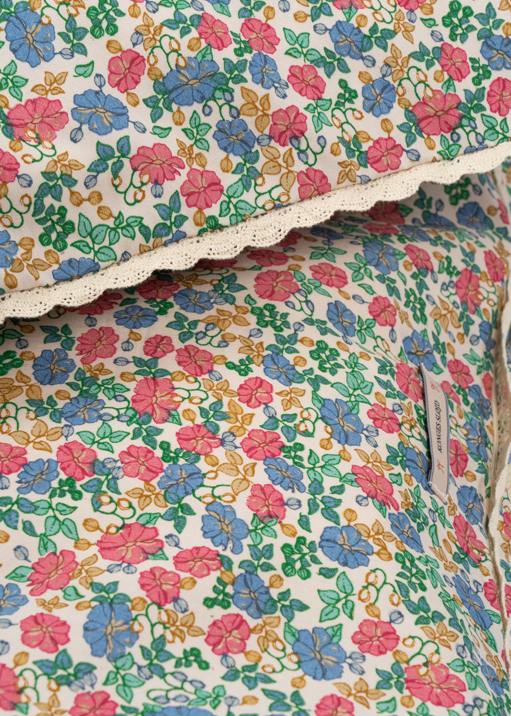 Konges Sløjd Housse de couette simple Gots 140x200cm - Fleur Tricolore