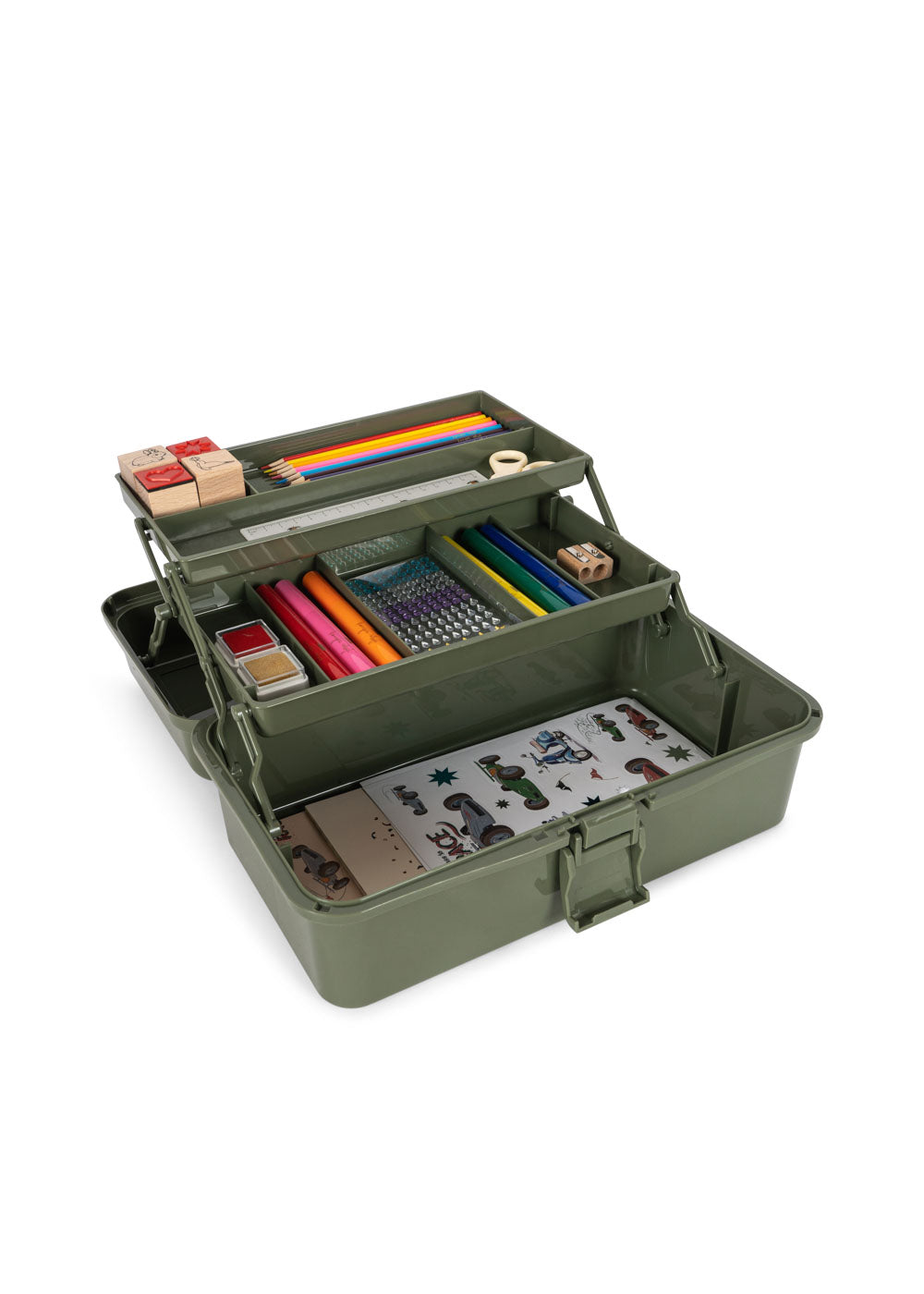 Konges Sløjd Creative Art Caddy - Creatieve Gereedschapskist - Olivine