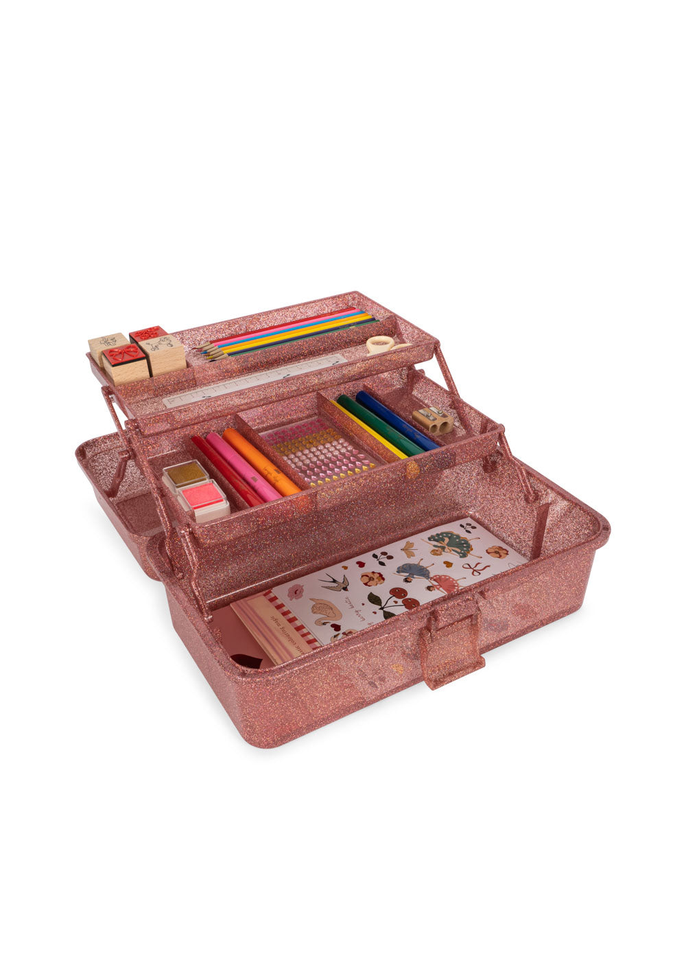 Konges Sløjd Creative Art Caddy - Creatieve Gereedschapskist - Glitter Rose