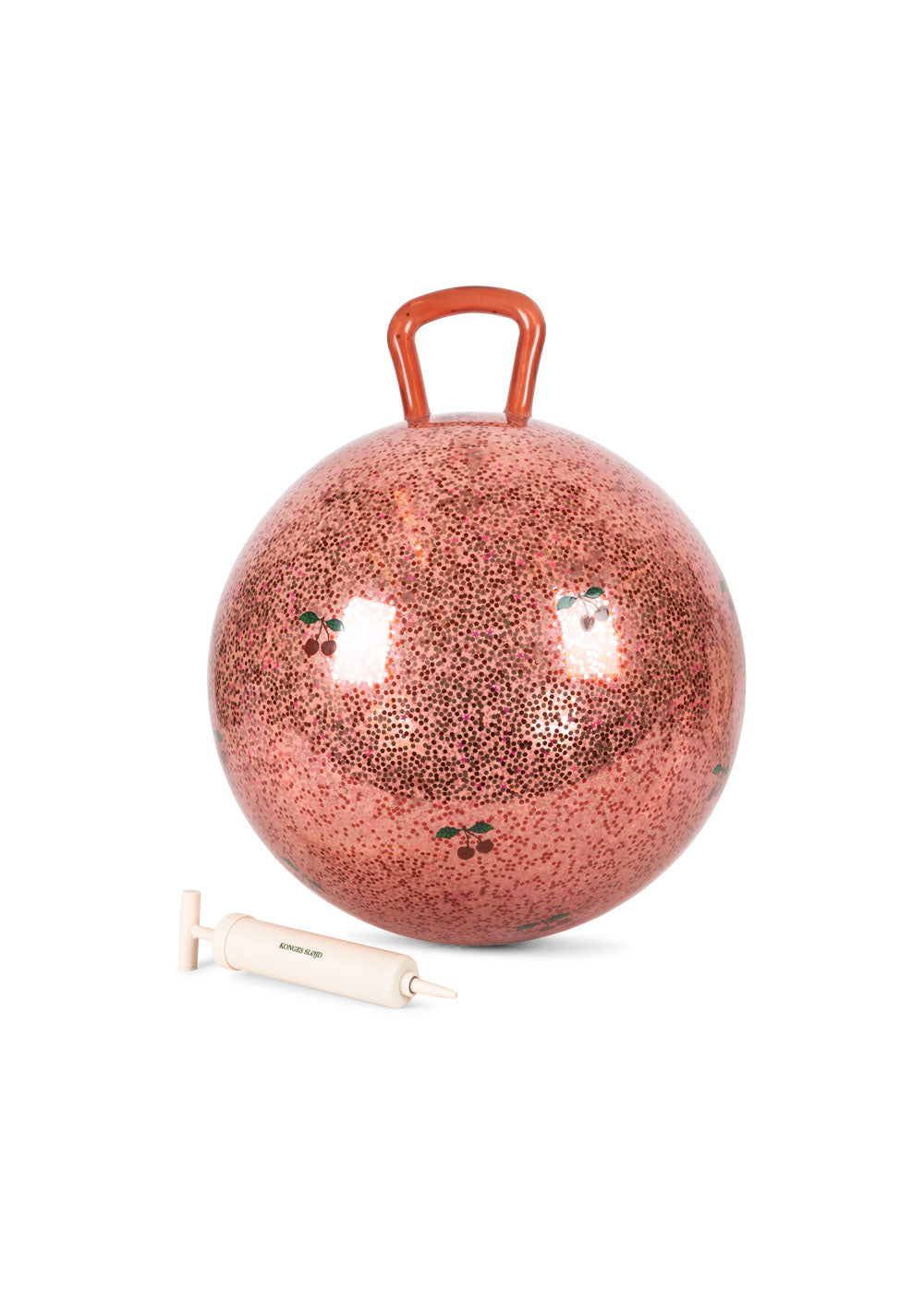 Konges Slojd Glitter Jump Ball/Skippybal/Springbal - Ø50cm - Cherry