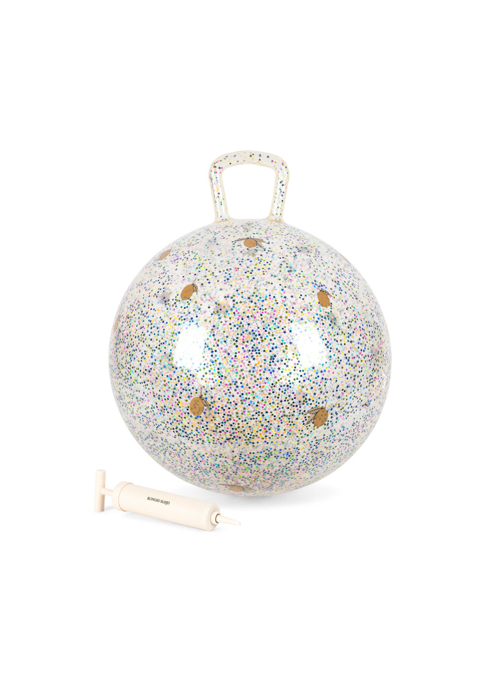 Konges Slojd Glitter Jump Ball/Skippybal/Springbal - Ø50cm - Lemon