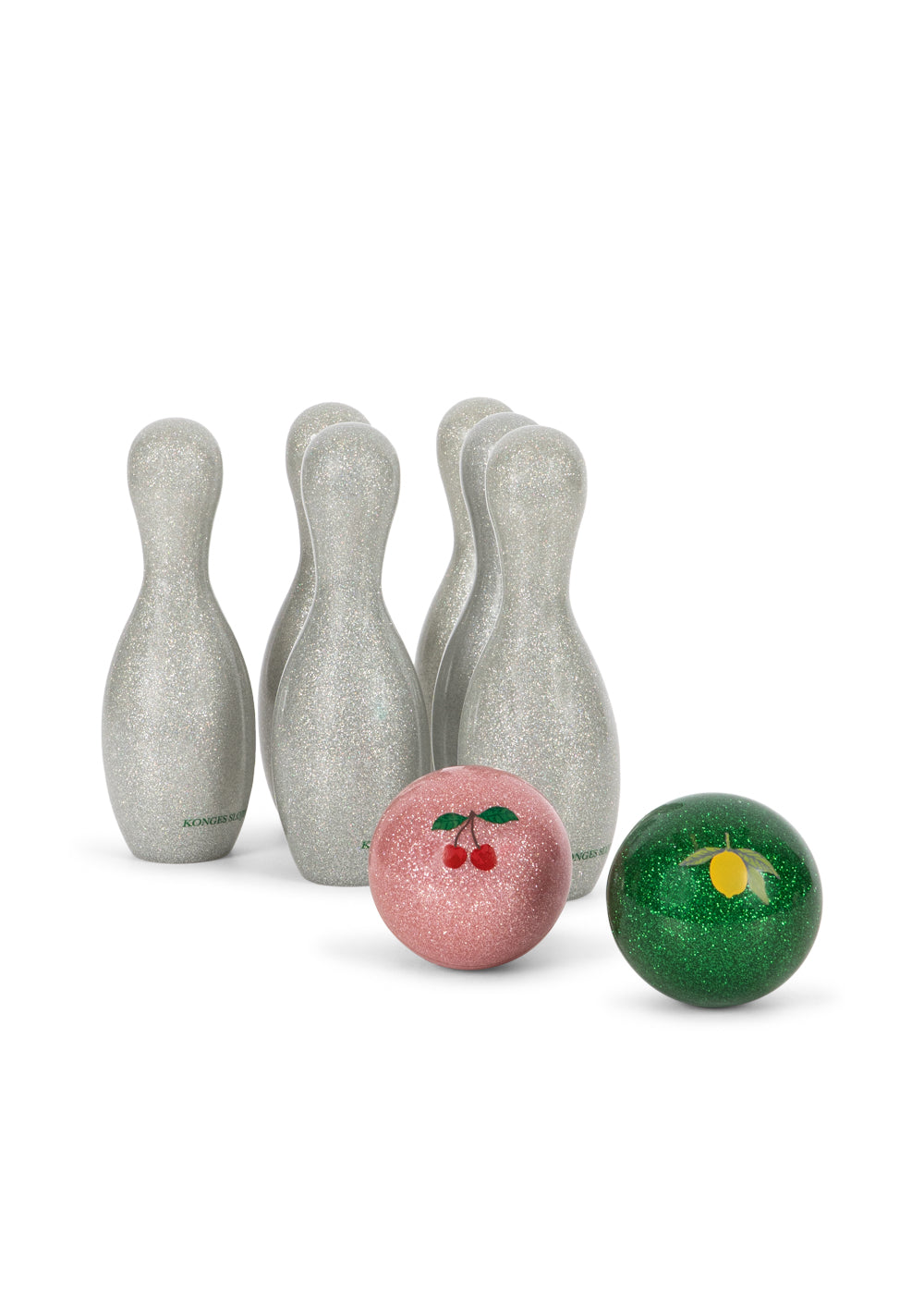 Konges Sløjd Glitter Bowling - 6 Kegels en 2 Ballen - Multi