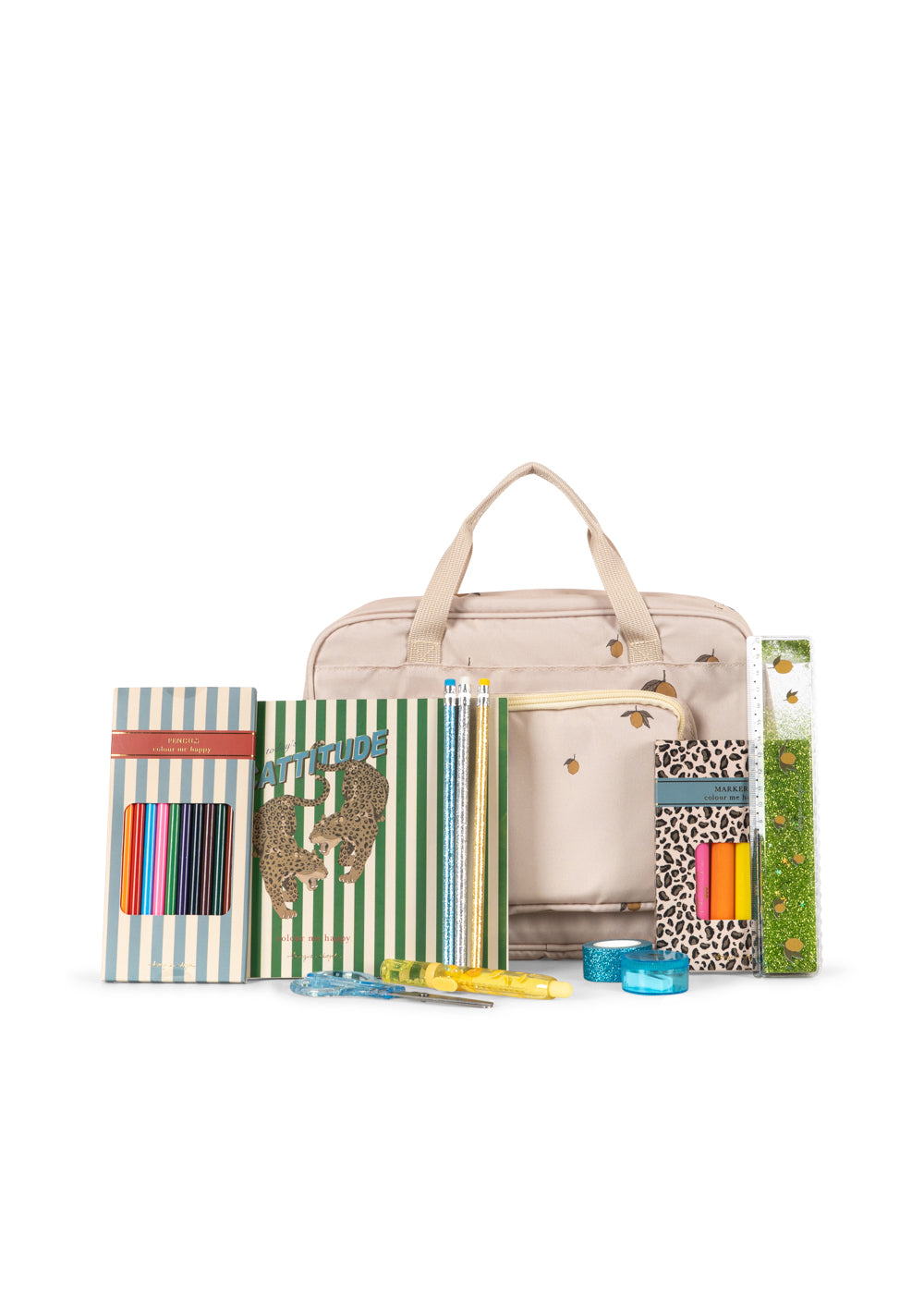 Konges Sløjd Feestdagen Tekenspullen/Holiday Essentials Bag - 29x7x23cm - Lemon