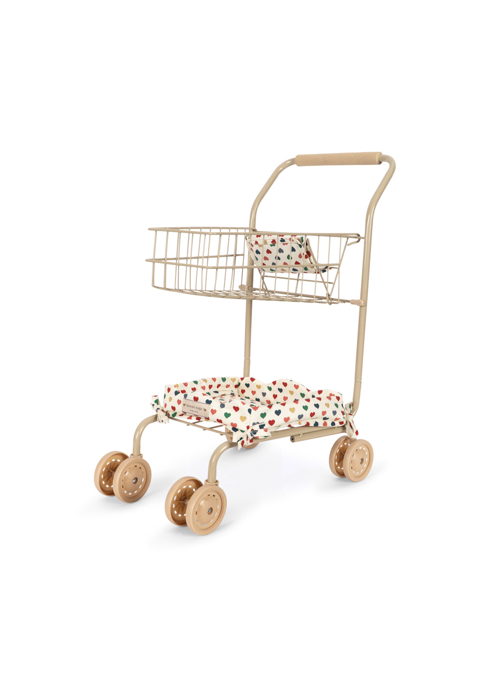Konges Sløjd Chariot de supermarché / caddie - Avec siège pour poupée - Ma Grande Cerise Pink Glitter