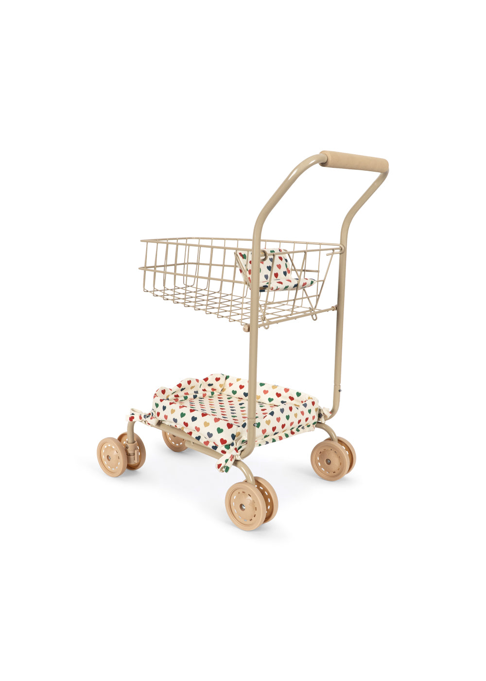 Konges Sløjd Chariot de supermarché / caddie - Avec siège pour poupée - Ma Grande Cerise Pink Glitter