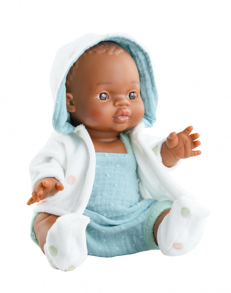 Paola Reina Gordi Fran baby doll dark boy with clothes 34cm