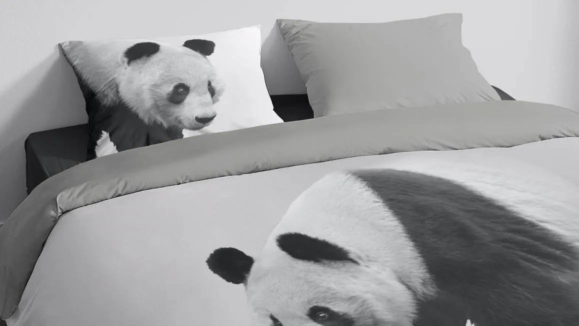 Pure Luxury Dekbedovertrek Panda - 240x220cm + 60x70cm - Multi