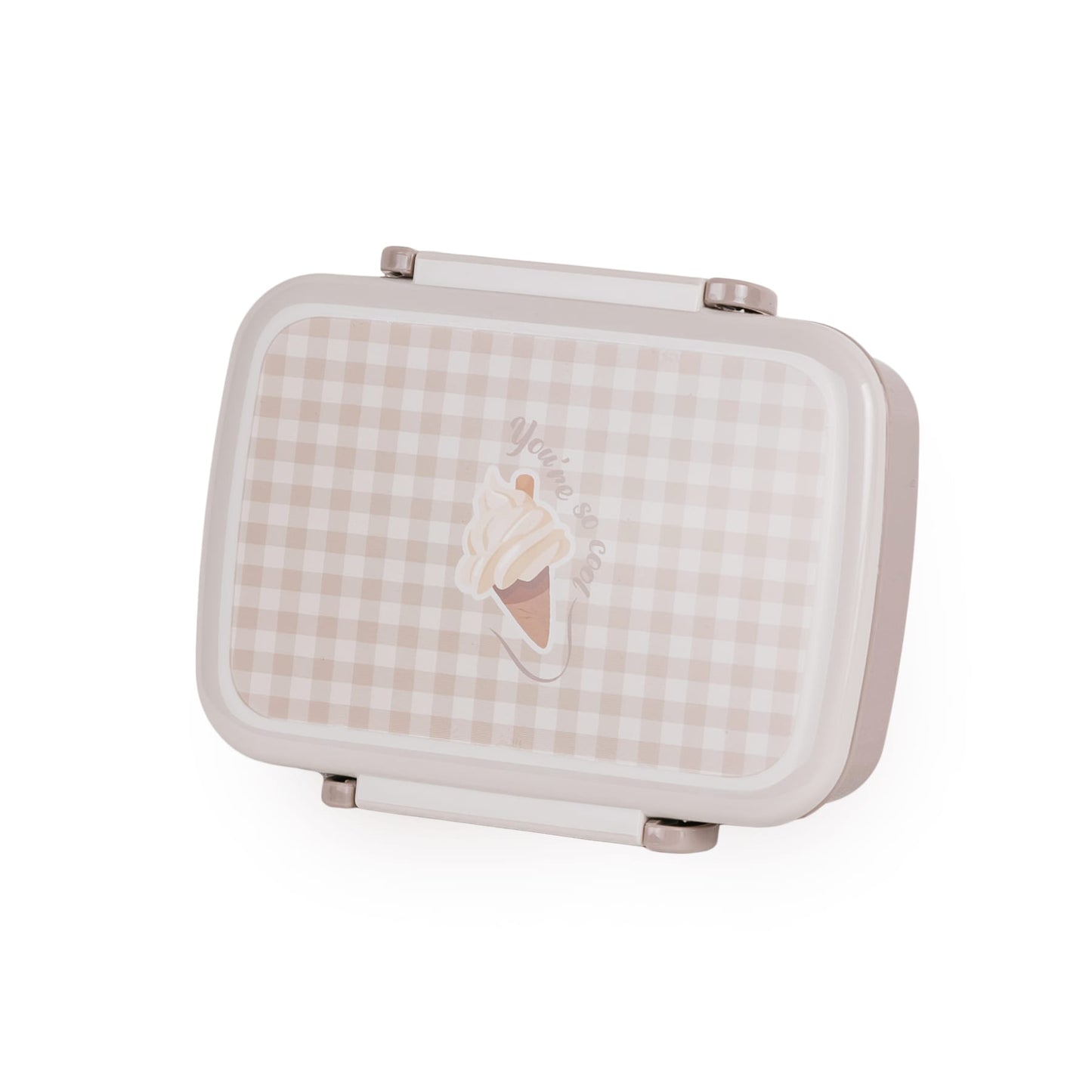 Mrs Ertha Bentobox / brooddoos met indeling - 15x12x5cm - Soft Squares