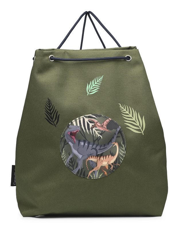 Caramel & Cie Swimming/gymnastics bag Jurassic - Green