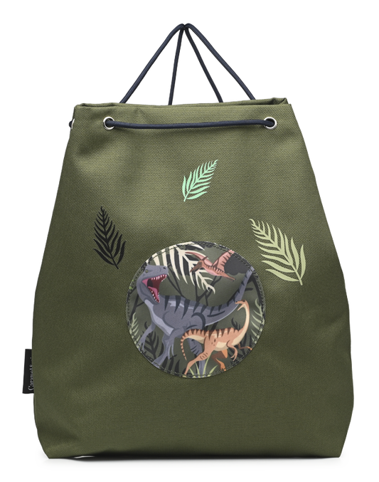 Caramel & Cie Swimming/gymnastics bag Jurassic - Green