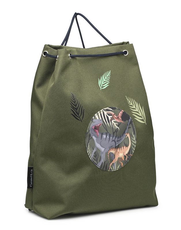 Caramel & Cie Swimming/gymnastics bag Jurassic - Green