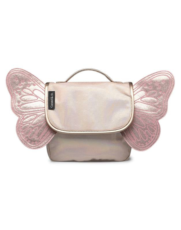 Caramel &amp; Cie Bookbag/Backpack Papillon/Butterfly Iris - Wings - Pink