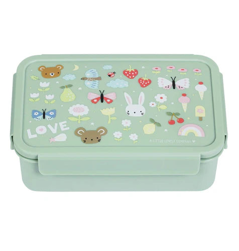 A Little Lovely Company Back to school set - Drinkfles XL RVS/Bentobox - Joy