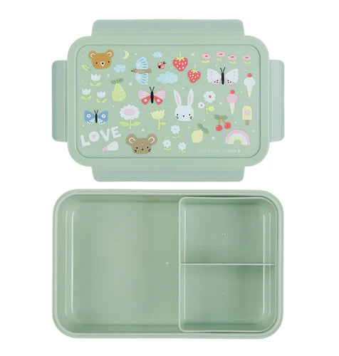 A Little Lovely Company Back to school set - Drinkfles XL RVS/Bentobox - Joy