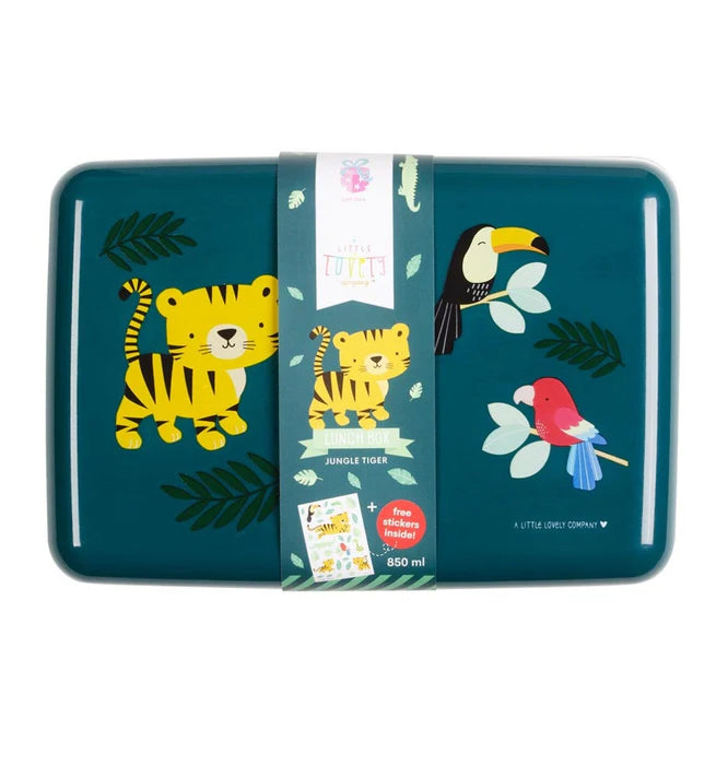 A Little Lovely Company Back to school - Lunchbox - Tijger