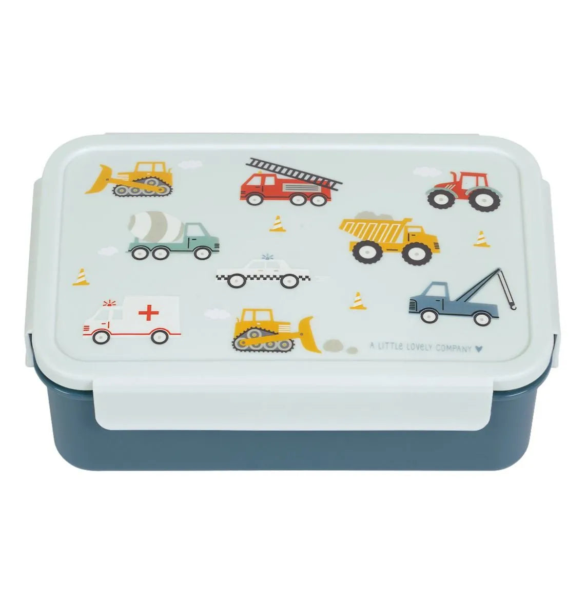 A Little Lovely Company Back to school set - Drinkfles RVS/4 Snackdozen/Bentobox - Voertuigen