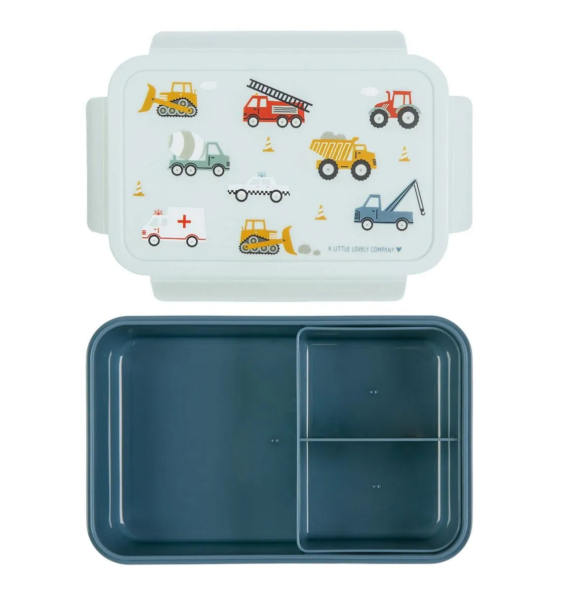 A Little Lovely Company Back to school set - Drinkfles RVS/4 Snackdozen/Bentobox - Voertuigen