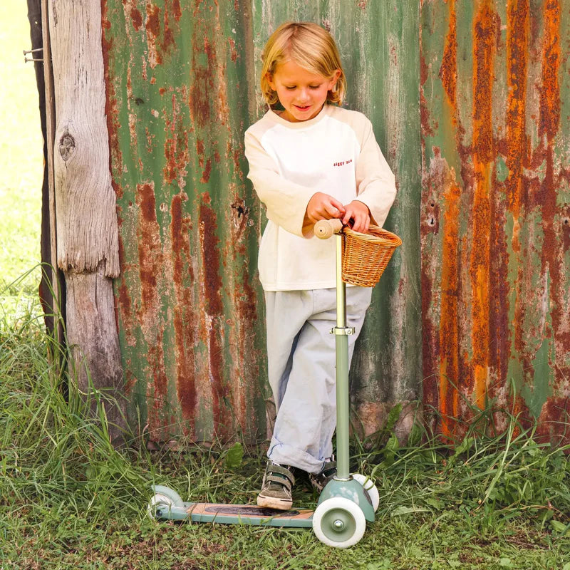 Bundel Banwood Vintage Scooter + Fietshelm - Forest