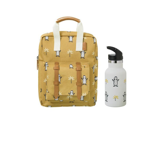 Fresk backpack + drinking bottle thermos Penguin