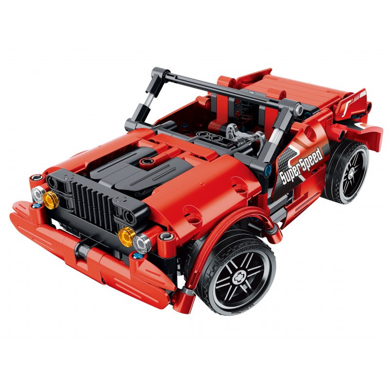 Buki Bouwauto met afstandsbediening - Racewagen of cabriolet - Rood