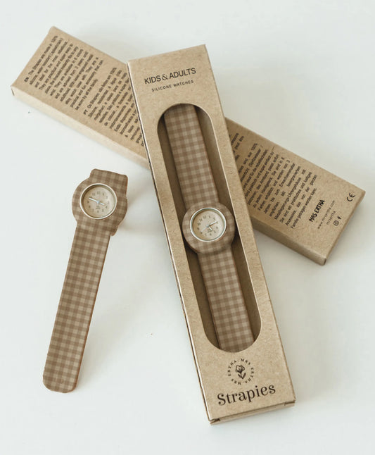 Mrs Ertha Strapies Horloge - Voor Kids en Volwassenen - Soft Squares -