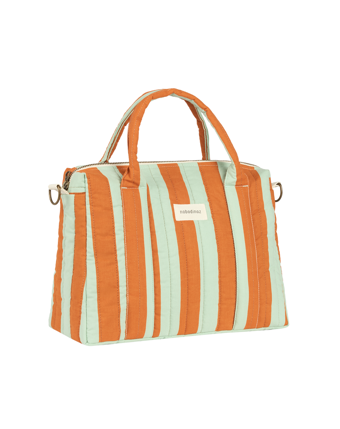 Sac poussette Nobodinoz Lin français 50x40x18cm - Bleu vert