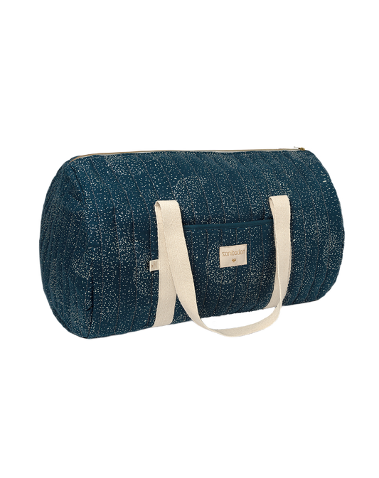 Sac week-end Nobodinoz Stories 45x30x30cm - Gold Bubble Night Blue