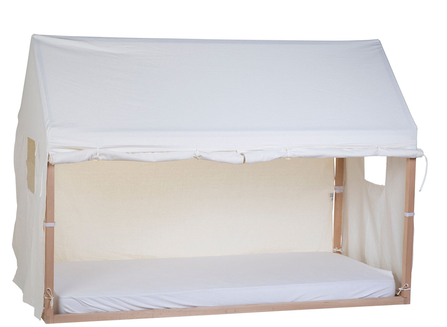 Childhome Tentbed cover - Bedframe huis - 90x200cm - 210x100x150cm - Wit