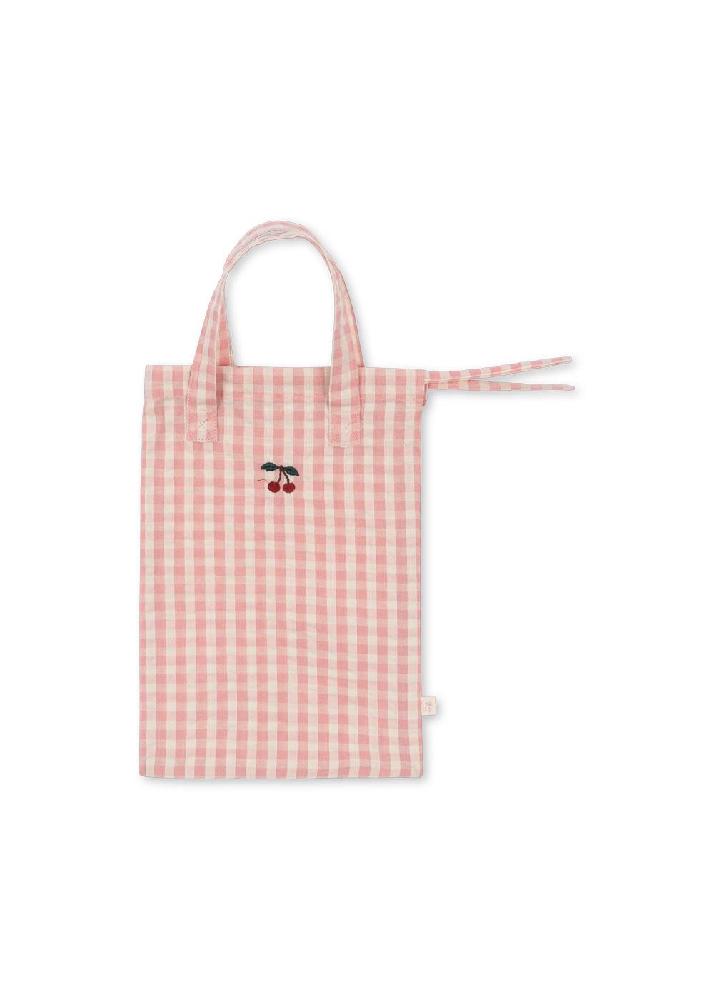 Konges Sløjd Poppen Speelgoed - Slabbetje/Luier/Doek - Katoen - Nursery Set - Powder Pink Check