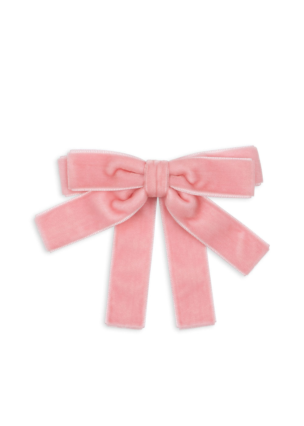 Konges Sløjd Velvet Bow Haarclips - Set van 2 stuks - Peony Pink