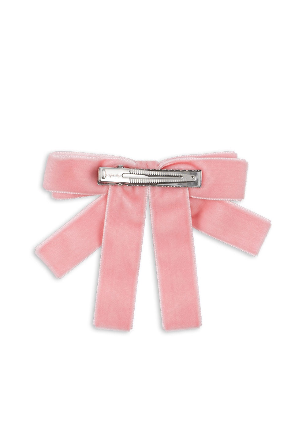 Konges Sløjd Velvet Bow Haarclips - Set van 2 stuks - Peony Pink