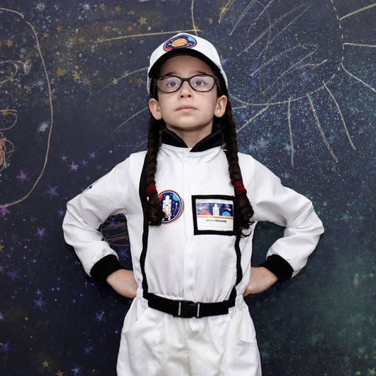 Combinaison Déguisement Astronaute Great Pretenders - 110-116 cm - 5-6 ans - Blanc