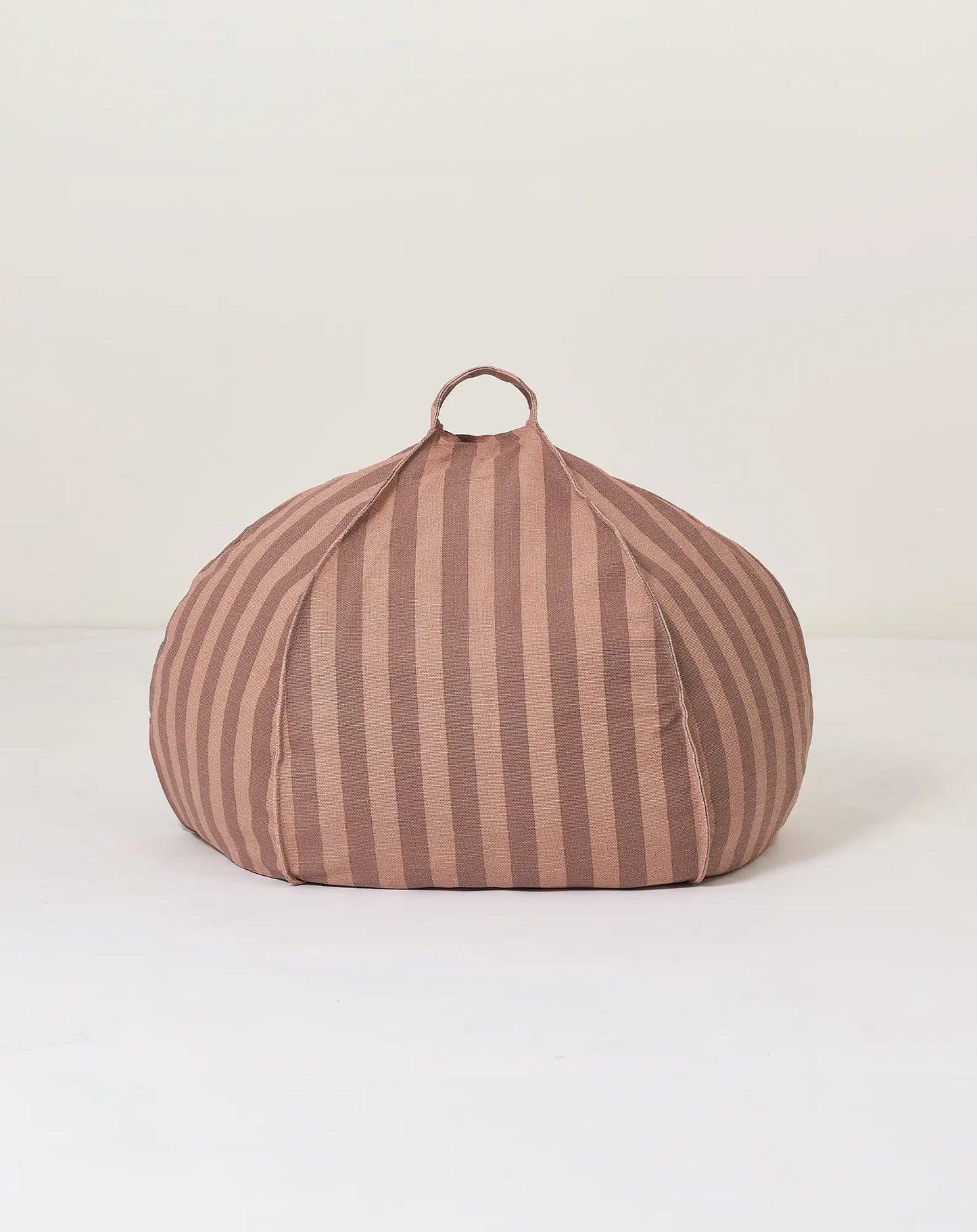 Nobodinoz Vibes zitzak - Ø70xH30cm - Pink Mauve Stripes