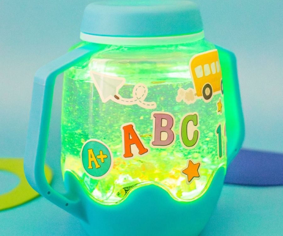 Glo Pals DIY Sensory Play Jar Set ABC - Blauw