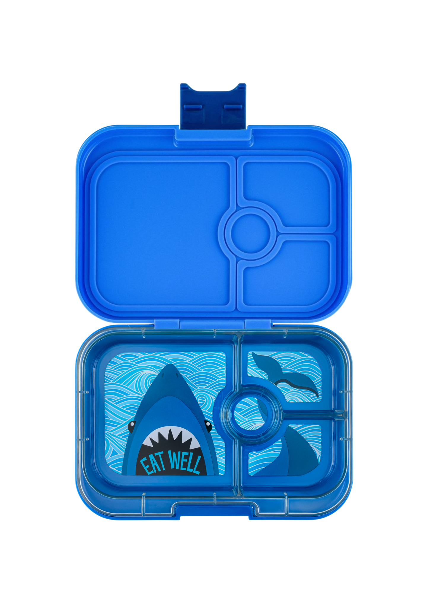 Yumbox Panino Bentobox 4 vakken - 22x15x5cm - Surf Blue/Shark Tray
