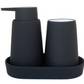 5Five Bathroom Set Cocoon - Soap pump / Cup / Bowl - Black kohl