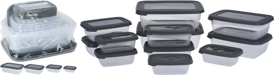 Storage boxes - Set of 12 - Gray - Storage jars