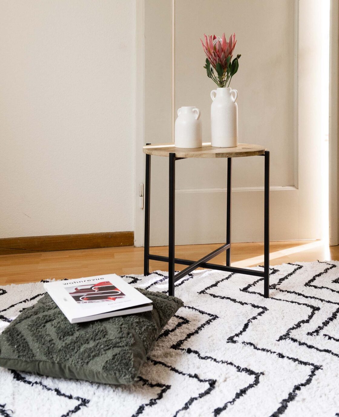 Home &amp; Styling Carpet Zigzag 120x180cm - Carpet - Black / White 