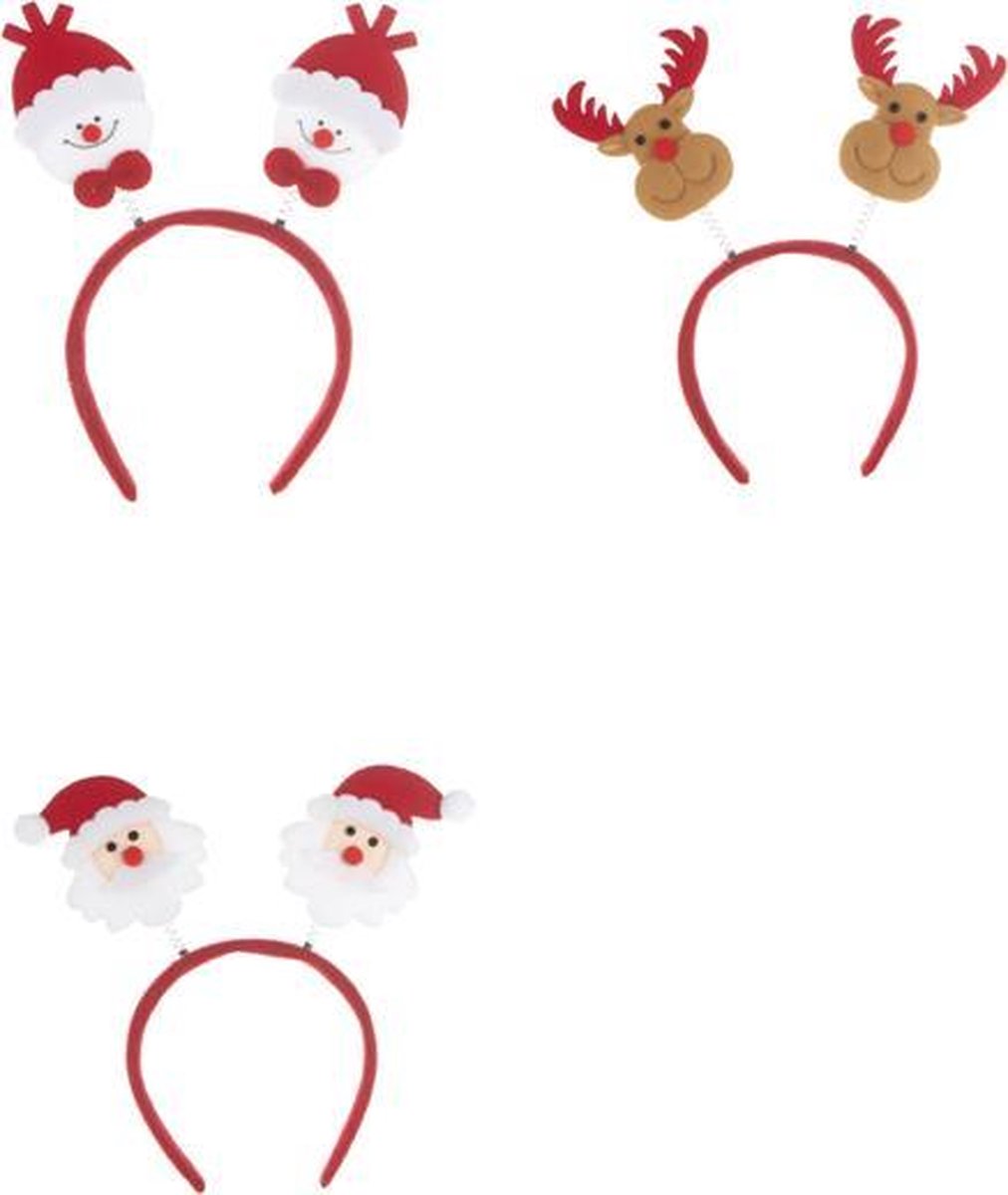 Christmas diadem children set of 3 - Santa Claus - Reindeer - Snowman - Christmas