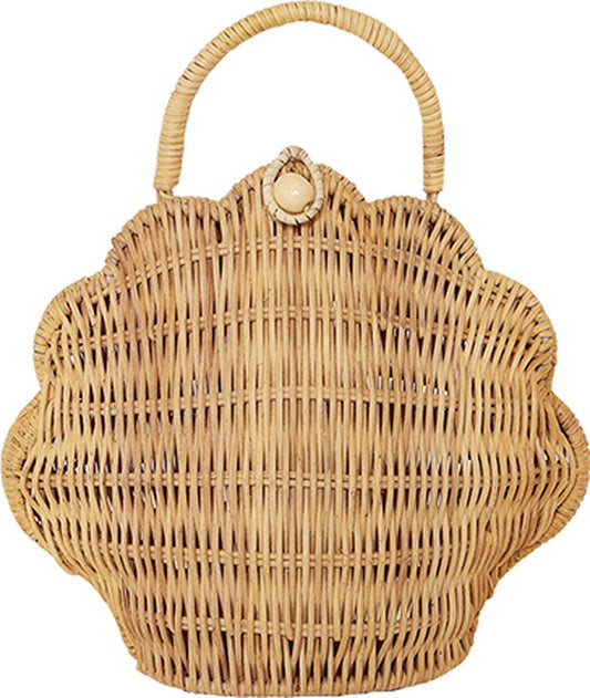 Olli Ella - Rotan Shell Bag - Straw - Schelp - Tas - Mand